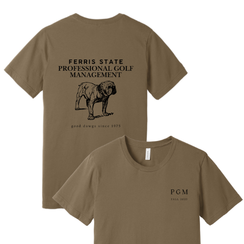 Good Dawgs PGM Vintage Brown Screen Printed T-Shirt
